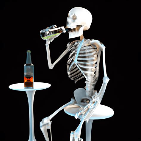 Skeleton Drinking Booze Graphic · Creative Fabrica