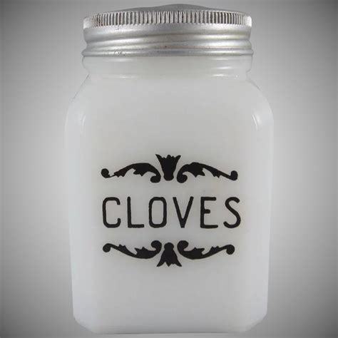Tipp City Dove Brand Label Milk Glass Black Scroll Design Shaker Have