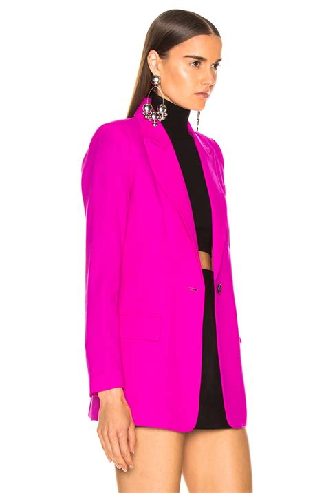 Smythe Tailored Blazer In Neon Pink Fwrd