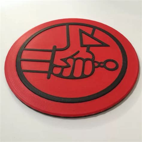 Hellboy Bprd Logo Coaster 3d Printing Model Threeding