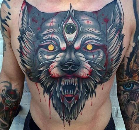 This is the reason why i would suggest you opt for 3d wolf tattoo instead of a simple one. 60 Traditional Chest Tattoo Designs For Men - Old School Ideas