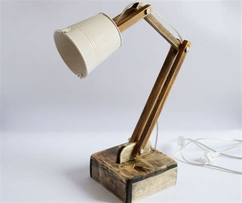 Office Lamp Wooden Desk Lamp Handcrafted T Reading Lamp Bürolampe