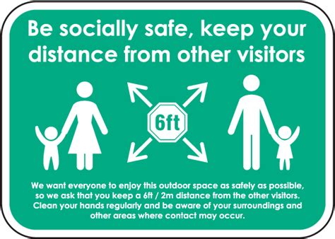 Be Socially Safe Keep Your Distance Sign Claim Your 10 Discount
