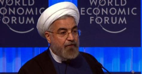 Irans President Hassan Rouhani Speaks To Global Elite Cbs News