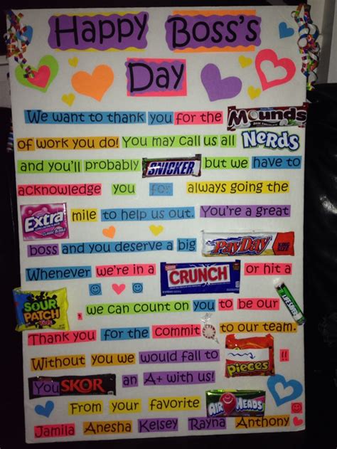 BOSS S DAY SURPRISE This Was Such A Fun And Creative Gift For Boss S Day Great Candy Gram