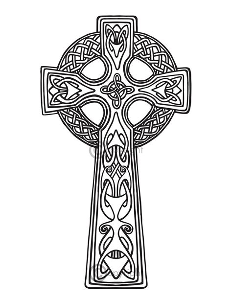 Celtic Cross Coloring Page Printable Sketch Coloring Page