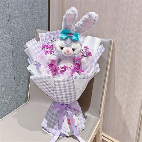Soft Bunny Stella Lou Preserved Flower Bouquet Blushing Blooms