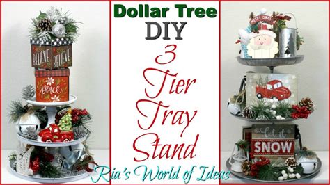 Dollar Tree Diy 3 Tier Tray Stand Christmas Decor Home Decor