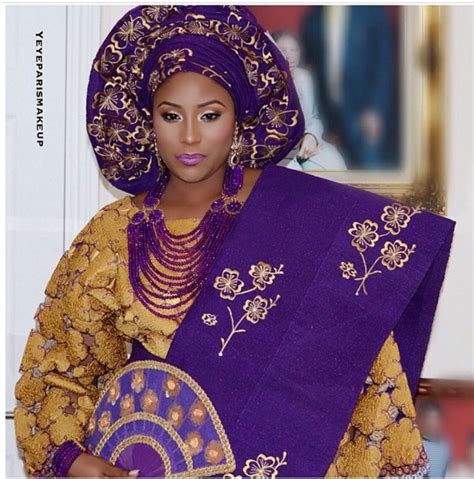 Purple And Gold Traditional Wedding African Dresses For Women African Wear African Attire