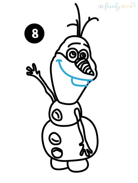 Simple Olaf Drawing Tutorial