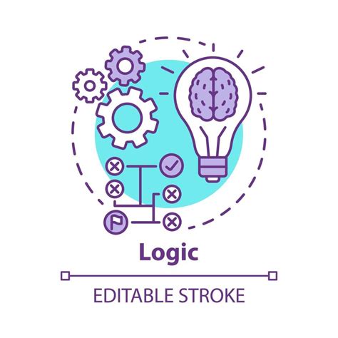 Logic Concept Icon Thinking Process Thin Line Illustration Rational