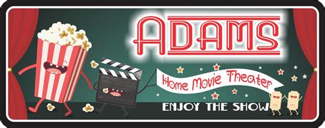 Home Theater Sign L Personalized L Fun Sign Factory