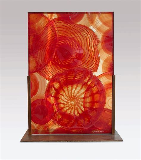 Aurora Dierk Van Keppel Rondelles Layered Then Fused Glass Art Contemporary Glass Art