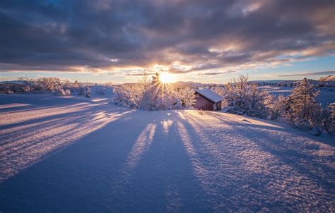 Wallpaper The Sky The Sun Clouds Snow Norway Winter Is Coming
