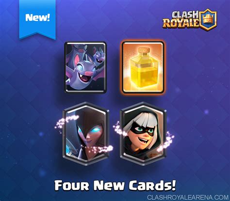 4 New Cards Bandit Night Witch Bats And Heal Spell Clash Royale Guides