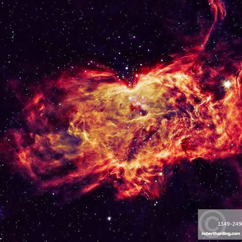 Glowing Flame Nebula Stock Photo