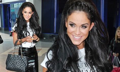 Vicky Pattison Shows Off Her Newly Slender Figure In A Pvc Pencil Skirt At Clothes Show Live