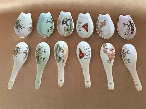 Asian Soup Spoons Soup Spoon Rests Oriental Style Spoon Etsy Hand