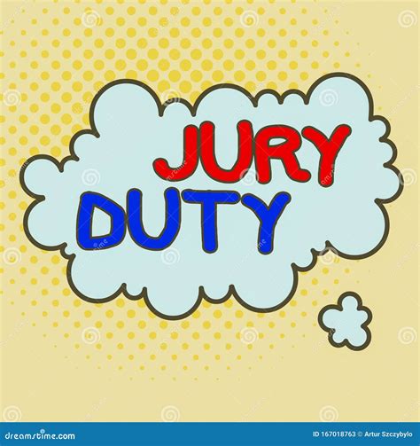 Word Writing Text Jury Duty Business Concept For Obligation Or A