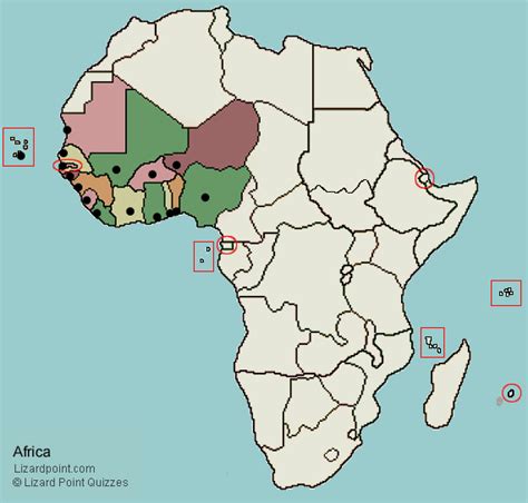 Map Of Africa With Country Names And Capitals