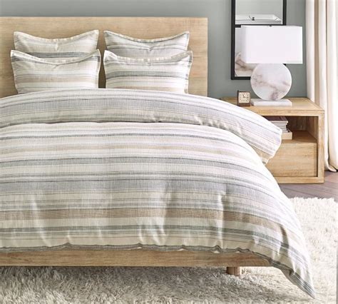 Clayton Striped Cotton Duvet Cover And Shams Pottery Barn In 2021