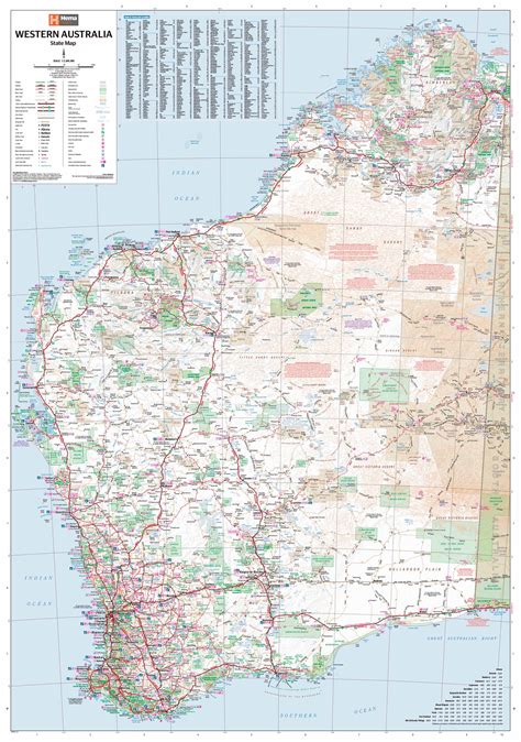 Buy Large Wall Map Of Western Australia With Hang Rails Mapworld