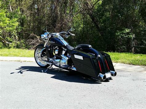 Harley Softail Bagger Conversion Kit Sku Blkfri5 Baggers Bags Extended Stretched Saddlebags