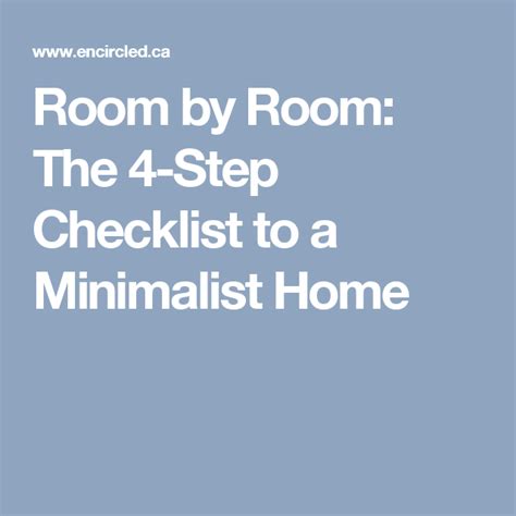 Room By Room The 4 Step Checklist To A Minimalist Home Moving Tips