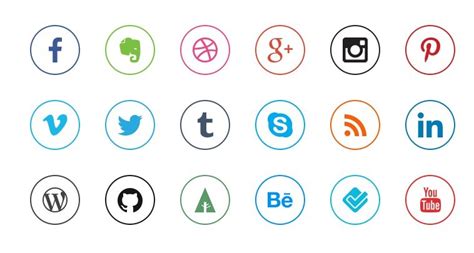 Free Mini Rounded Social Icon Set Titanui