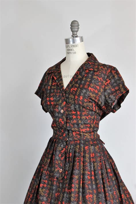 Vintage 1950s Shirtwaist Dress By Fashion First Toadstool Farm Vintage