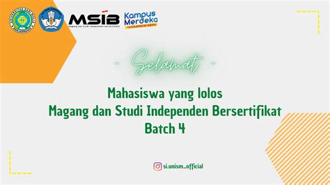 Mahasiswa Sistem Informasi Lolos Msib Batch S Sistem Informasi