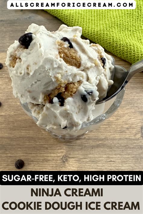 Healthy And Delicious Ninja Creami Keto Cookie Dough Ice Cream High Protein Sugar Free