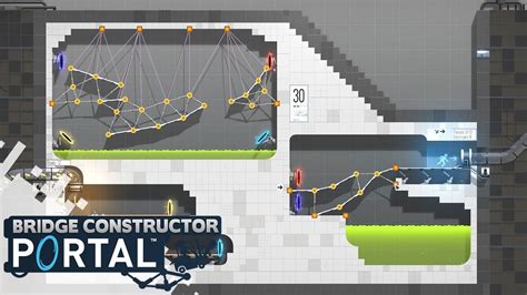 Bridge Constructor Portal Level 29 To 31 Gameplay Youtube