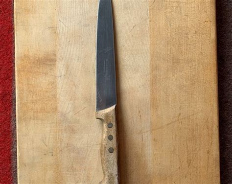 vintage f dick 12 chefs knife 7 25 blade wood handle 1007 etsy