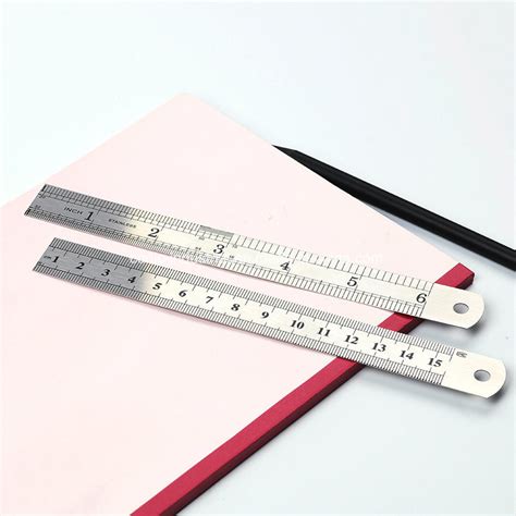 China 15cm Stainless Steel Metal Ruler Metric Inch Ruler Precision