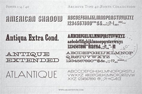 40 Archive Fonts Collection Free Download Techmechblog