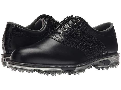 Footjoy Dryjoys Tour Mens Golf Shoes Blackblack Croc Golf Shoes