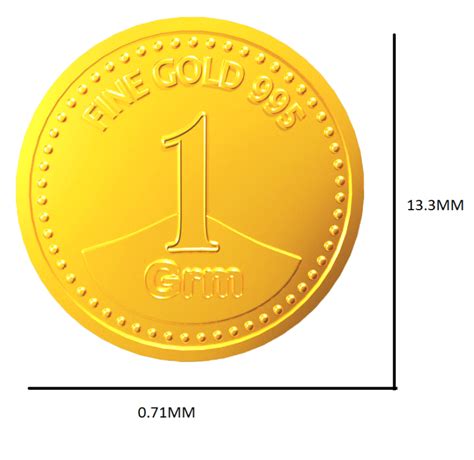 One1gm 24kt 995 Purity Certified Gold Coin Bullion In Blister