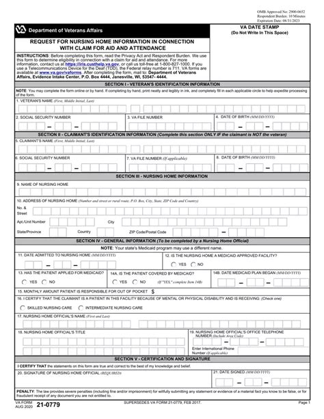 Va Form 21 0779 ≡ Fill Out Printable Pdf Forms Online