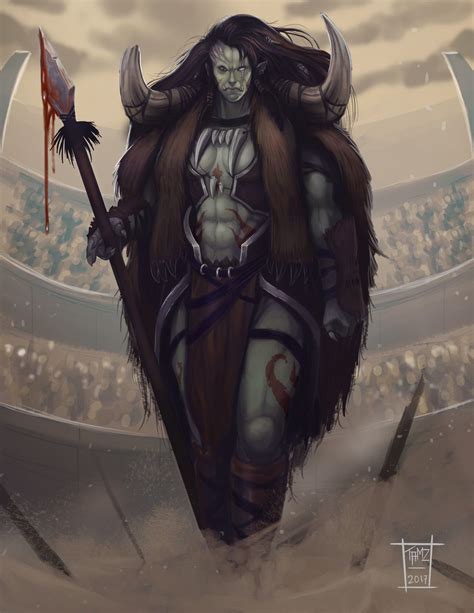 Female Orc Mat Gimeno Female Orc Dungeons And Dragons Characters Fantasy Character Design