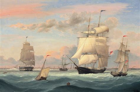 New York Harbor 1852 Painting By Fitz Henry Lane Fine Art America