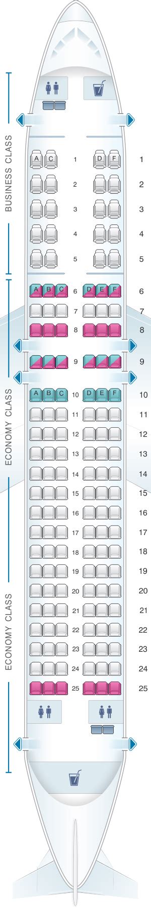 Seat Map Rossiya Airlines Airbus A320 140pax Seatmaestro