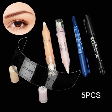 Eyebrow Marker Pen Eyebrow Tattoo Pencil Microblading Kit Ruler Mark