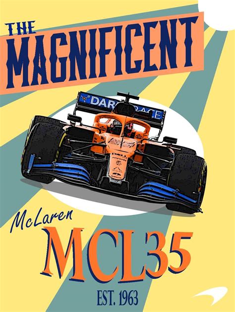The Magnificent Mclaren Mcl35 A Retro Style Poster Of The Mclaren