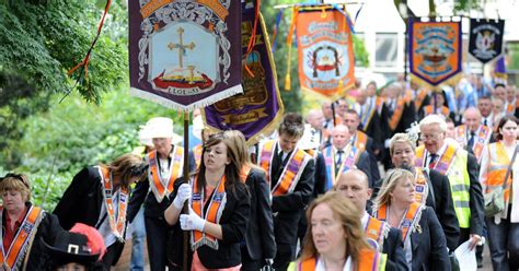 Protestant Orange Order March In Coventry To Celebrate Battle Of The