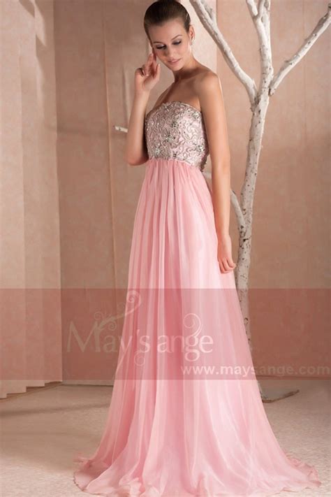 Long Sleeveless Pink Prom Dress