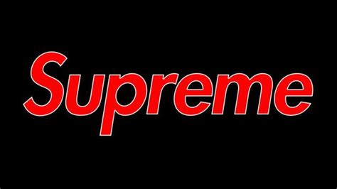 The Word Supreme On A Black Background With Red And White Letters That