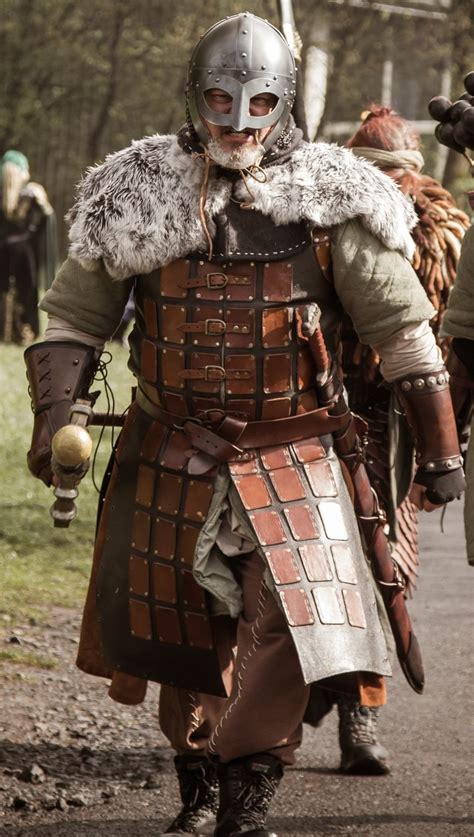 Viking Warrior With Helmet Brigantina Gambeson Shield And Sword Artofit