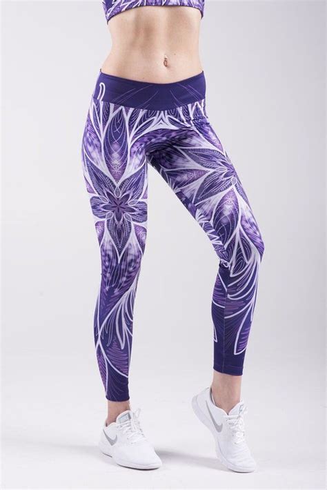Leggings Purple Yoga Leggings Purple Yoga Pants Sport Etsy Purple