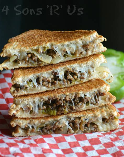 Ground Beef Philly Cheesesteak Grilled Cheese 4 Sons R Us